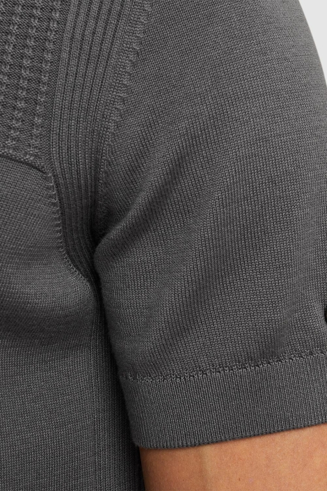 Cast Iron short sleeve polo cotton modal